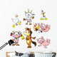 Farm Animals Funny Cartoon Wall Decal Sticker Set