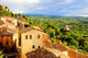 Tuscan Countryside and Montepulciano at Sunset Italy