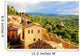 Tuscan Countryside and Montepulciano at Sunset Italy