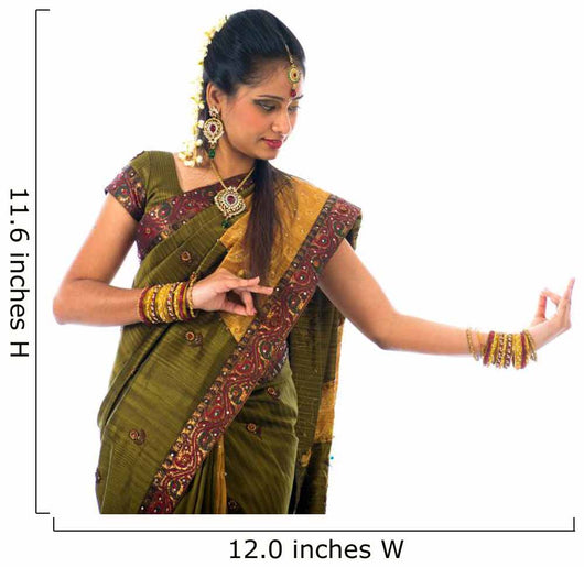 south indian female dancer isolated on white Wall Decal