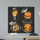 Retro vintage style fast food designs.