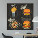 Retro vintage style fast food designs.