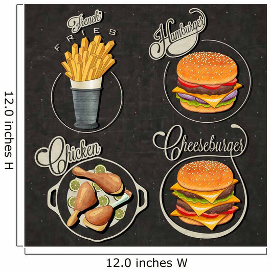 Retro vintage style fast food designs.