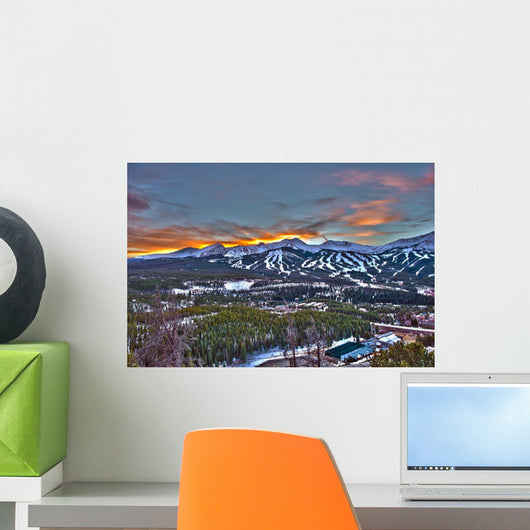 Sunset in Breckenridge HDR Wall Mural