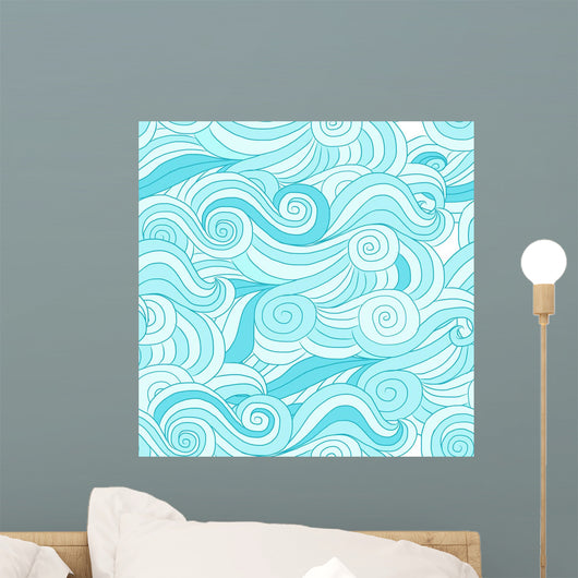 Abstract Wave Pattern for Wall Decal