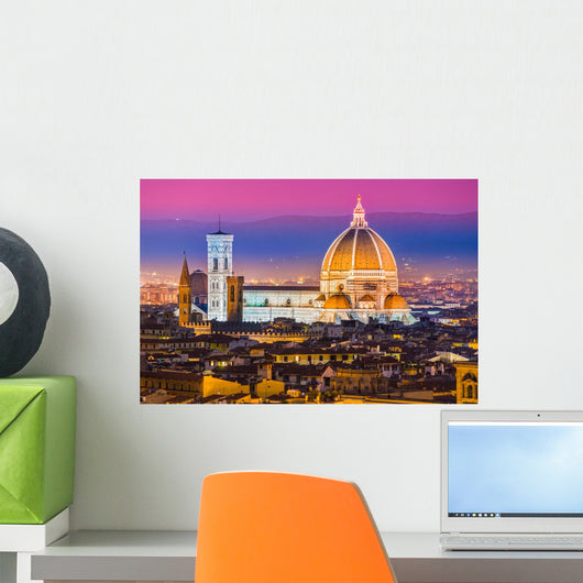 Florence, Duomo and Giotto's Campanile. Wall Mural