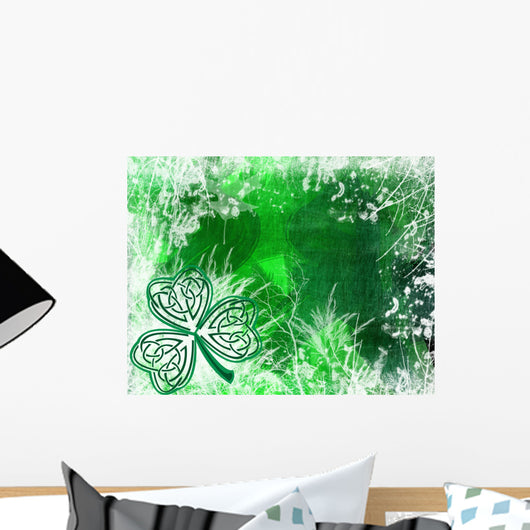 celtic shamrock background Wall Mural