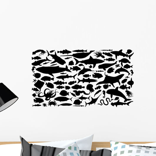 Sea Animals Silhouettes