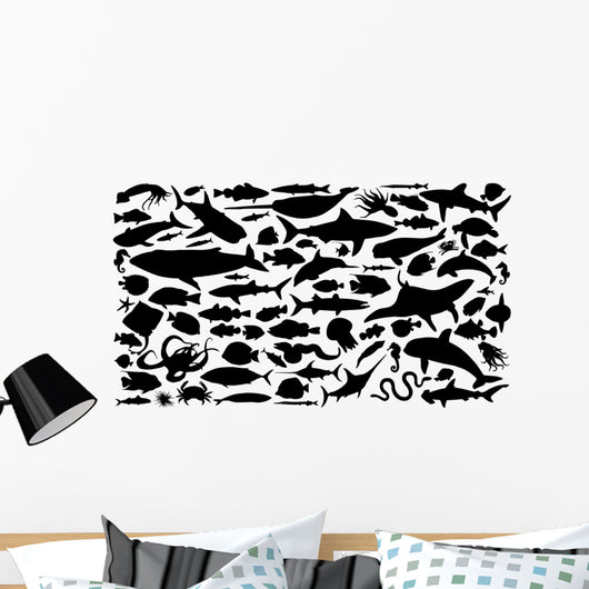 Sea Animals Silhouettes