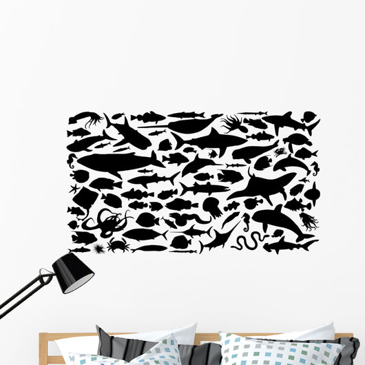 Sea Animals Silhouettes