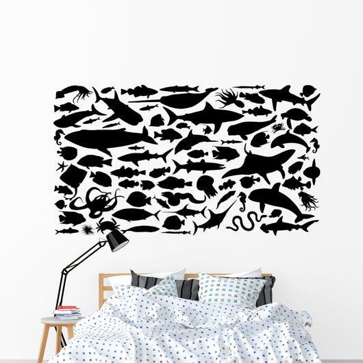 Sea Animals Silhouettes