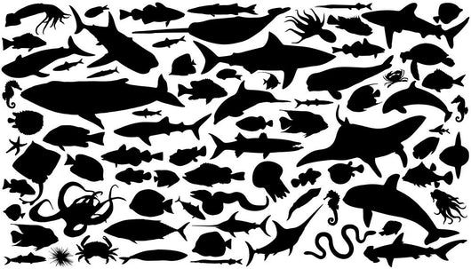 Sea Animals Silhouettes