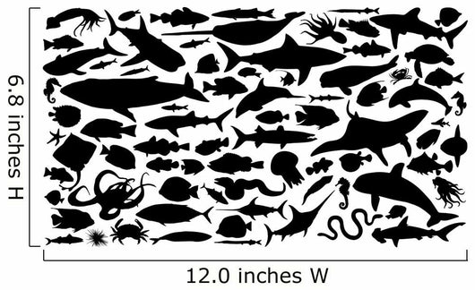 Sea Animals Silhouettes