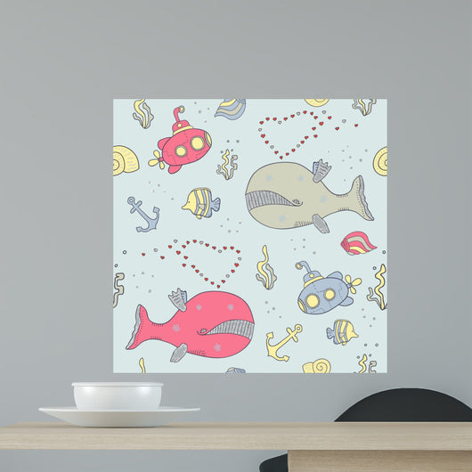 Sea Life Seamless Wall Decal