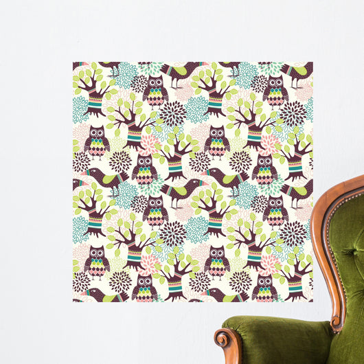Forest Seamless Pattern Wall Decal Design 2