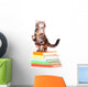 Kitten with books Wall Decal