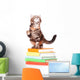 Kitten with books Wall Decal