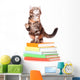 Kitten with books Wall Decal