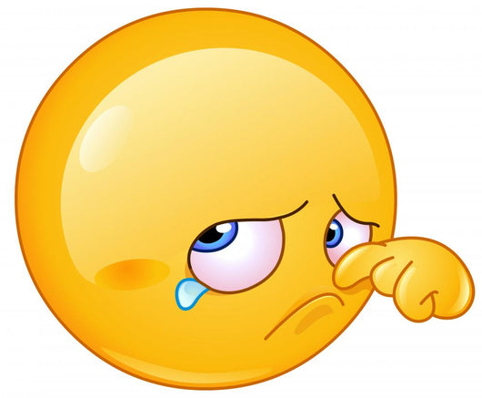 Wiping tear emoticon