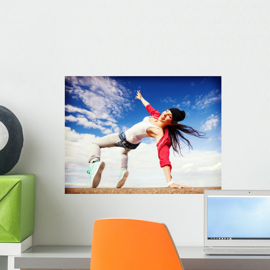 beautiful dancing girl in movement