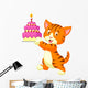 Birthday Cat Wall Decal