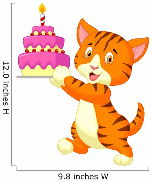 Birthday Cat Wall Decal