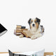 Australian Shepherd and Books Wall Decal