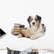 Australian Shepherd and Books Wall Decal