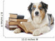 Australian Shepherd and Books Wall Decal
