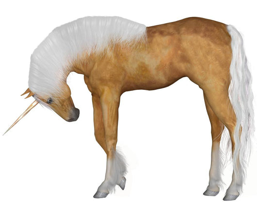 Palomino Unicorn Head down Wall Decal