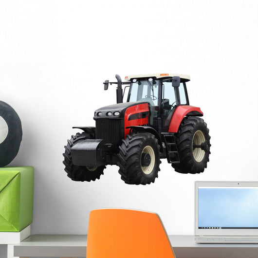 Red tractor Wall Decal