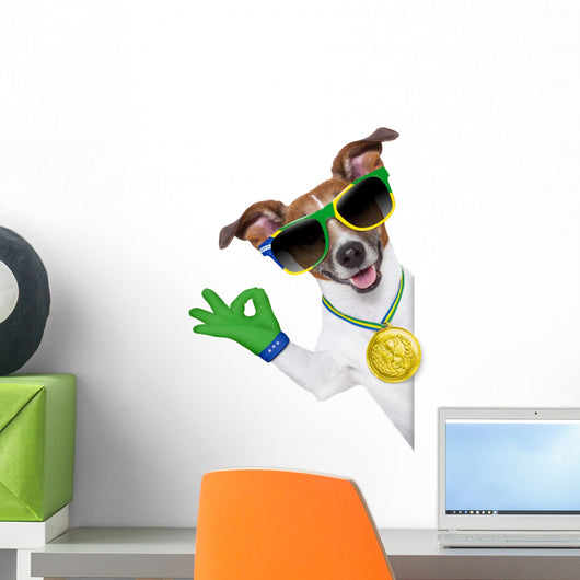 Brazil World Cup Dog Wall Decal