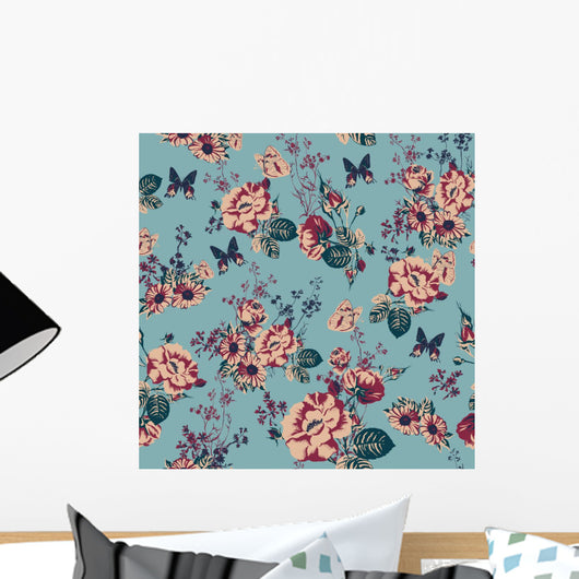 Beautiful Seamless Roses Wall Decal