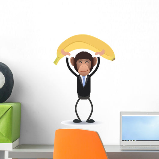 Business Monkey Holding a Banana
