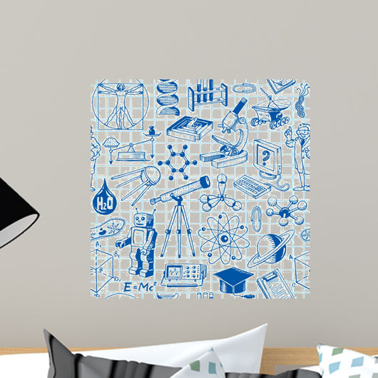 Science and Education Seamless Wall Decal