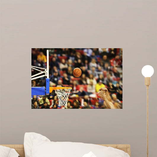 Scoring the winning points at a basketball game