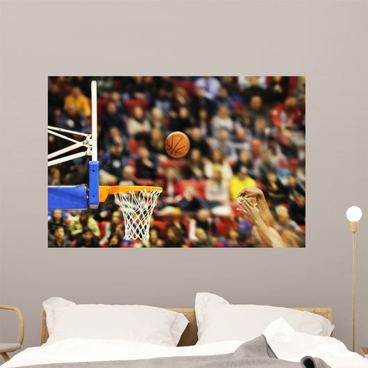 Scoring the winning points at a basketball game