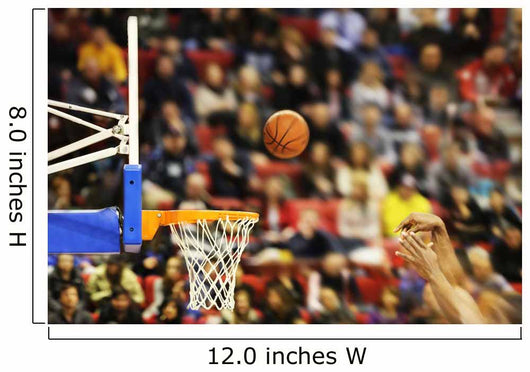 Scoring the winning points at a basketball game