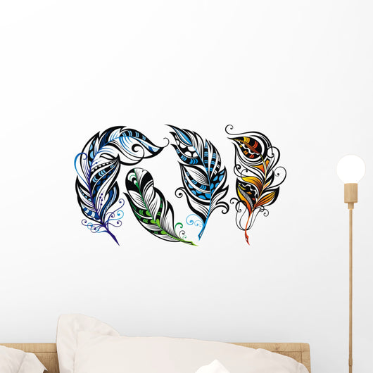 Set of feathers Wall Decal