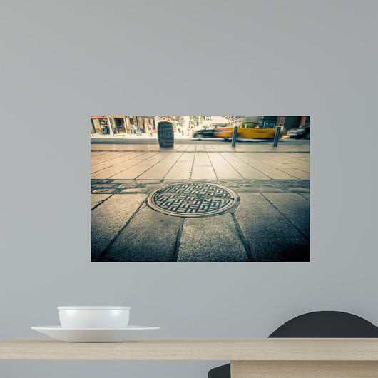 Manhole Drain Cover on Streets