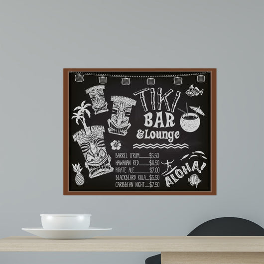 Tiki Bar and Lounge Chalkboard Cocktail Menu
