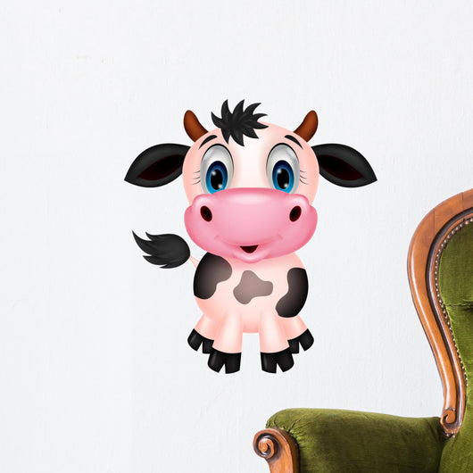 Cute cow cartoon Wall Decal