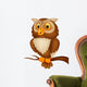 Cute owl cartoon Wall Decal