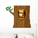 Cartoon Owl Tree Wall Decal