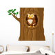 Cartoon Owl Tree Wall Decal