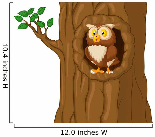 Cartoon Owl Tree Wall Decal