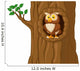 Cartoon Owl Tree Wall Decal
