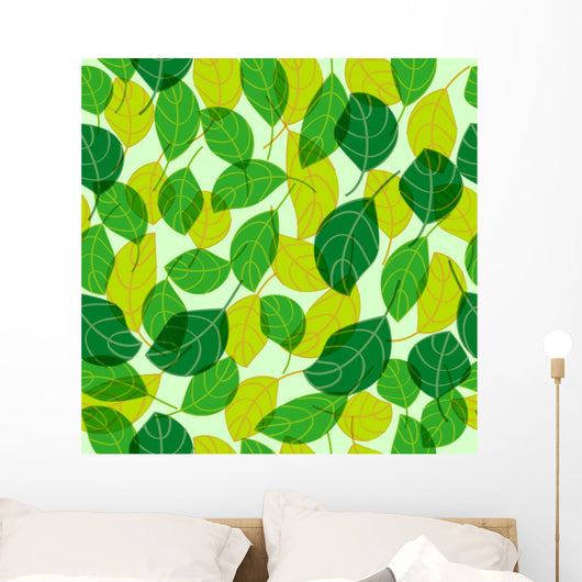 Green and Yellow Leaves Wall Decal