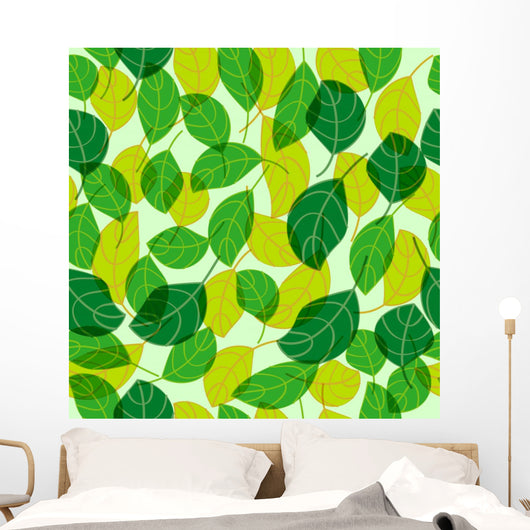 Green and Yellow Leaves Wall Decal