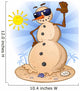 Beach Sand Snowman Cartoon Wall Decal